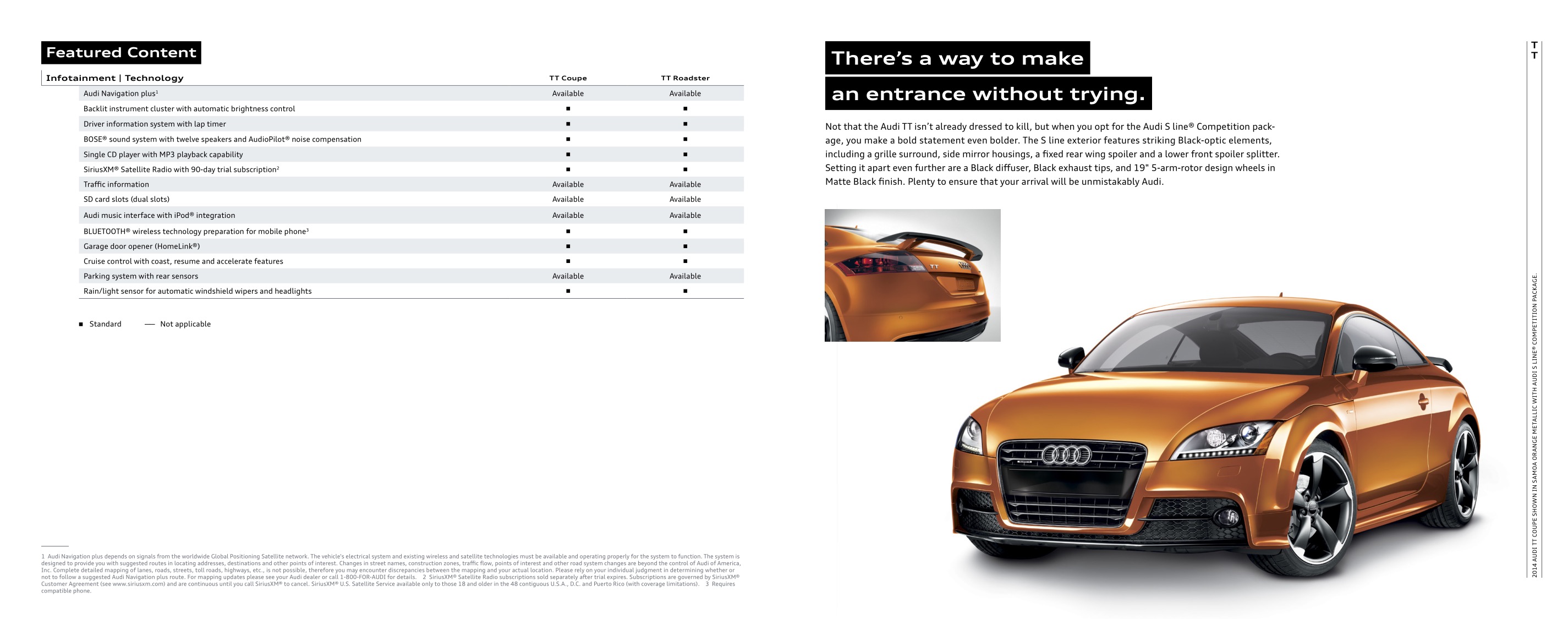 2014 Audi TT Brochure Page 1